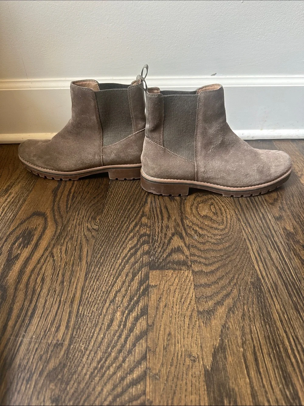 Crown Vintage Taupe Suede Chelsea Ankle Boots